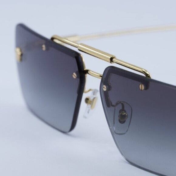 Versace VE2245 10028G Sunglasses Gold Rectangle Frame, Grey Gradient Lenses main image 6